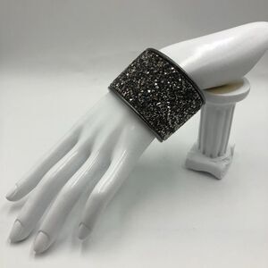Sparkly Glittery Womens Cuff Slip On Statement Bracelet Fashion Costume Jewelry